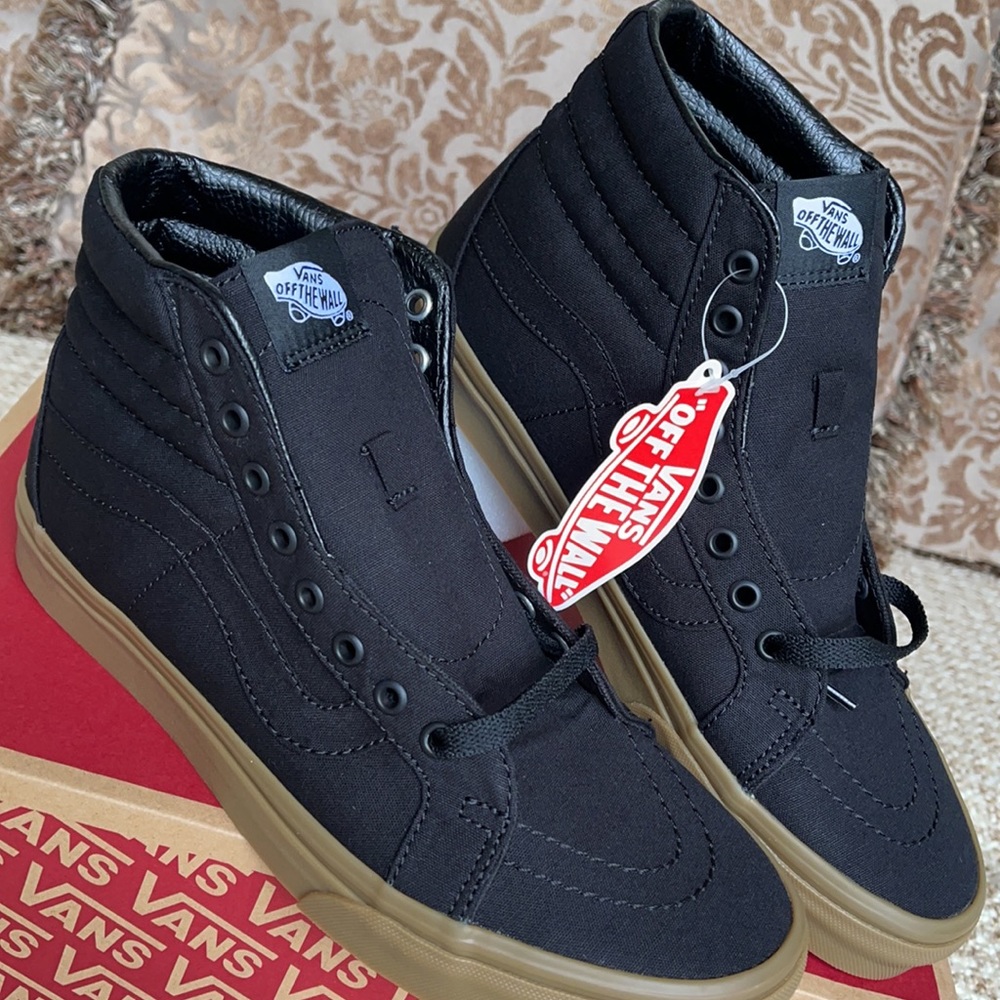 Vans Men’s Sk8-Hi Reissue Canvas Gum Black/Light Gum sneakers - Picture 10 of 16